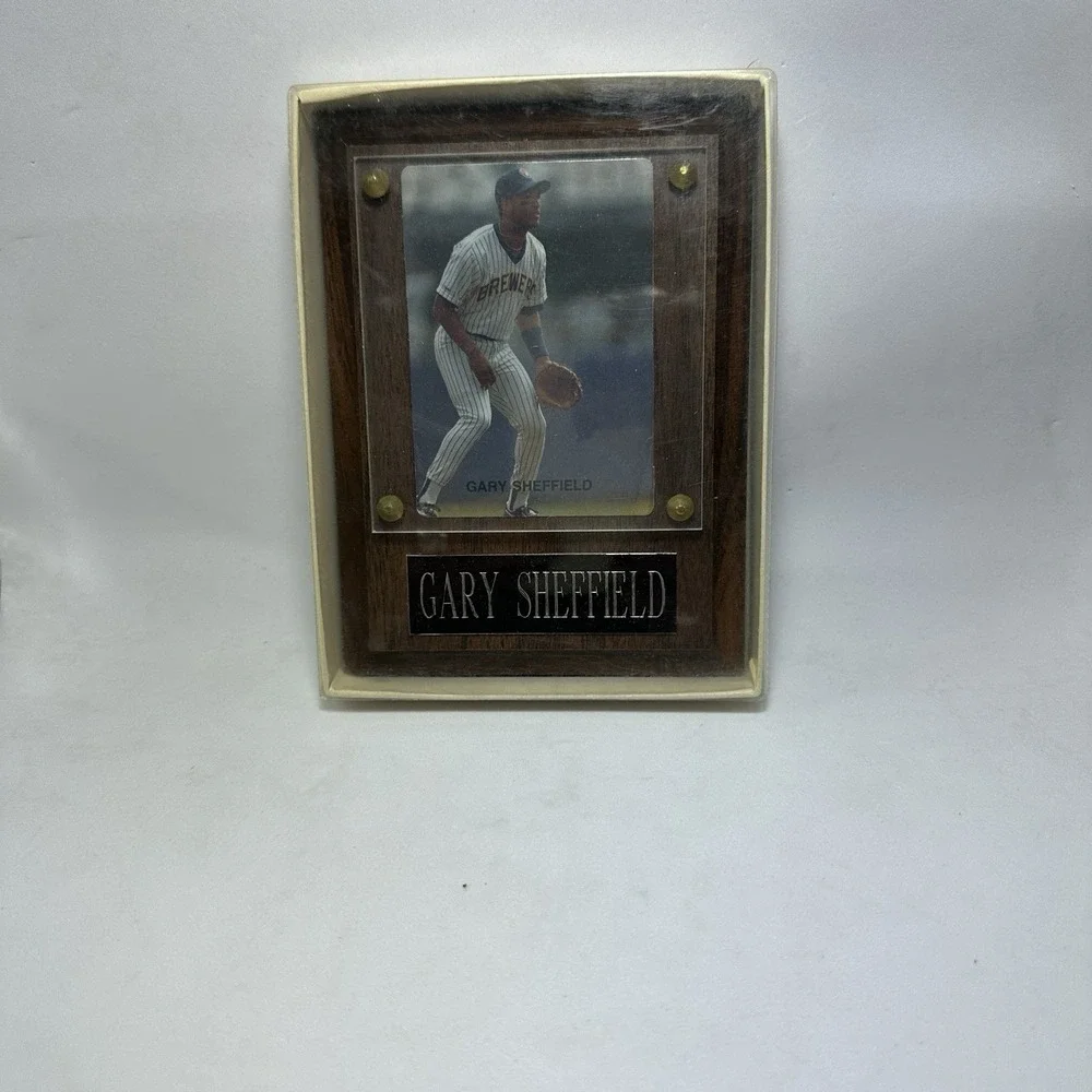 Gary Sheffield Brewers Baseball Card Plaque Wall Decor MLB‎ Memorabilia